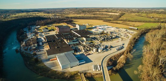 New Beam barrel storage warehouse in Frankfort Kentucky New Beam barrel storage warehouse in Frankfort Kentucky
