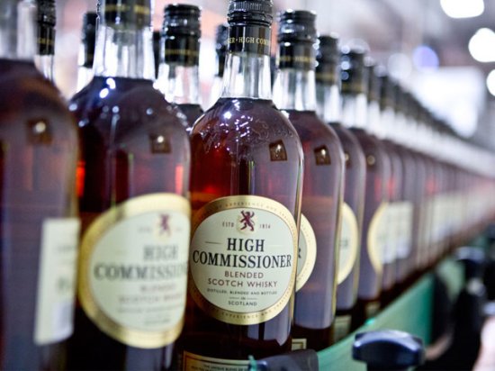 High Commissioner whisky being bottle at the Glen Catrine bottling plant. High Commissioner whisky being bottle at the Glen Catrine bottling plant.