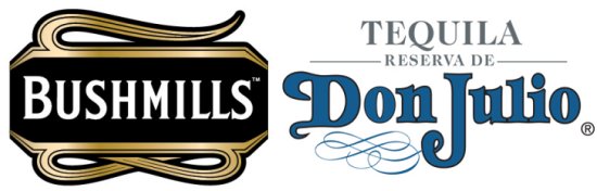 Bushmills Irish whiskey and Don Julio Mexican tequila.