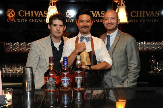Dave Arnold with winner Masahiro Urushido and Max Warner,