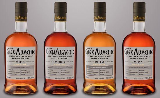 The GlenAllachie Single Cask Batch 6 & Spirit of Speyside Bottlings - Cask #1036, Cask #3292, Cask #806890 and Cask #5368.