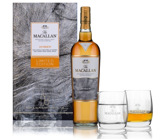 The Macallan Amber Glass & Water Jug Pack will be available from specialist and luxury whisky retailers from November 2016. The Macallan Amber Glass & Water Jug Pack will be available from specialist and luxury whisky retailers from November 2016.