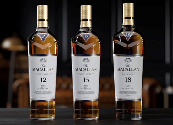 The Macallan Double Cask Range 12, 15 and 18 Year Old