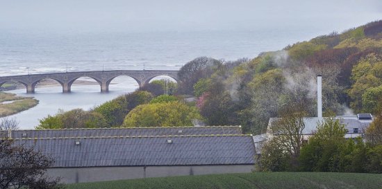 The Macduff distillery is located where the River Deveron meets the North Sea. The Macduff distillery is located where the River Deveron meets the North Sea.