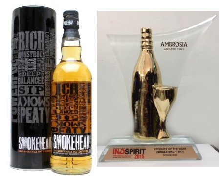 Smokehead scoops Ambosia Product of the Year and Excellence in Packaging Gold Awards.