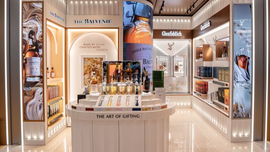 Luxury retail space showcasing Glenfiddich and The Balvenie single malt whiskies at Seoul Incheon airport. Luxury retail space showcasing Glenfiddich and The Balvenie single malt whiskies at Seoul Incheon airport.